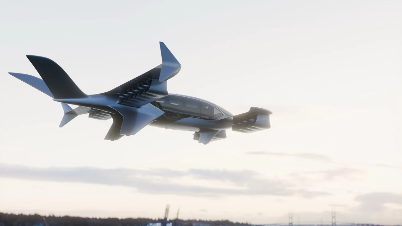 Yuntu Heavy Lift Drone Performing Coastal Takeoff from Oxagon Port Node